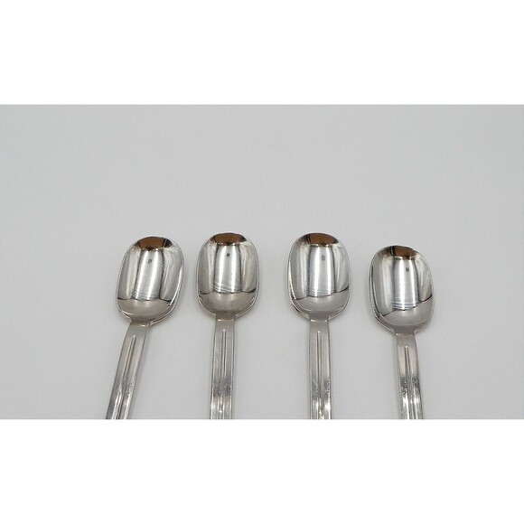 Retroneu INFINITE Stainless Dinner Soup Spoons 18/8 Korea Glossy Flatware S/4 (B - Picture 4 of 10